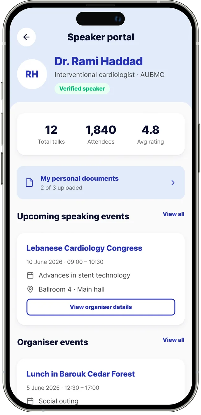 Speaker portal