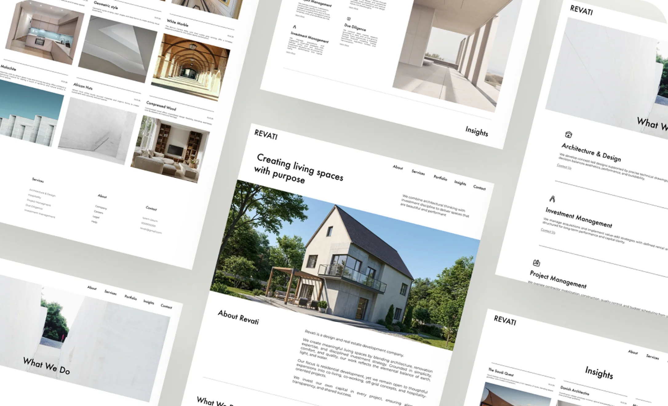 Pages from the Revati site, laid out together