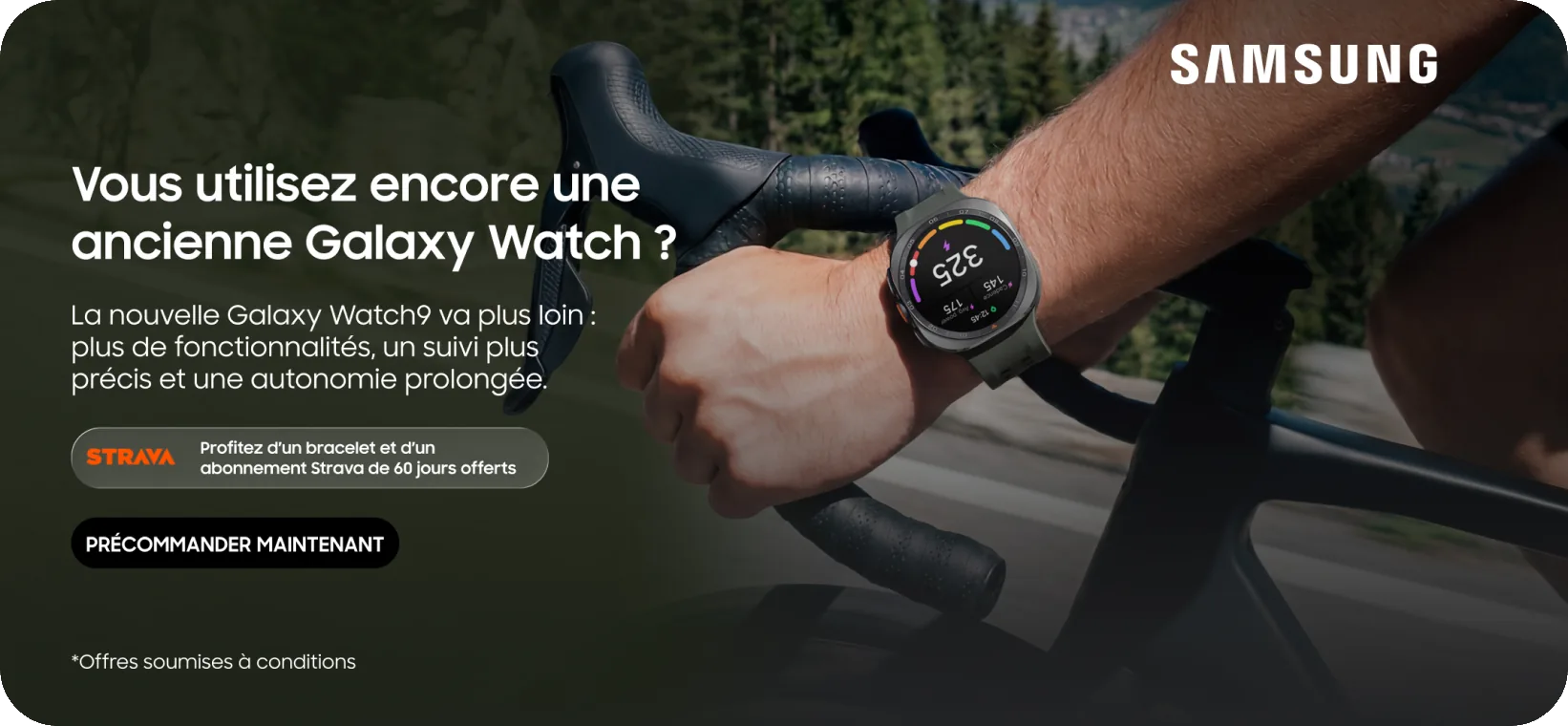 Galaxy Watch upgrade CRM banner, French market